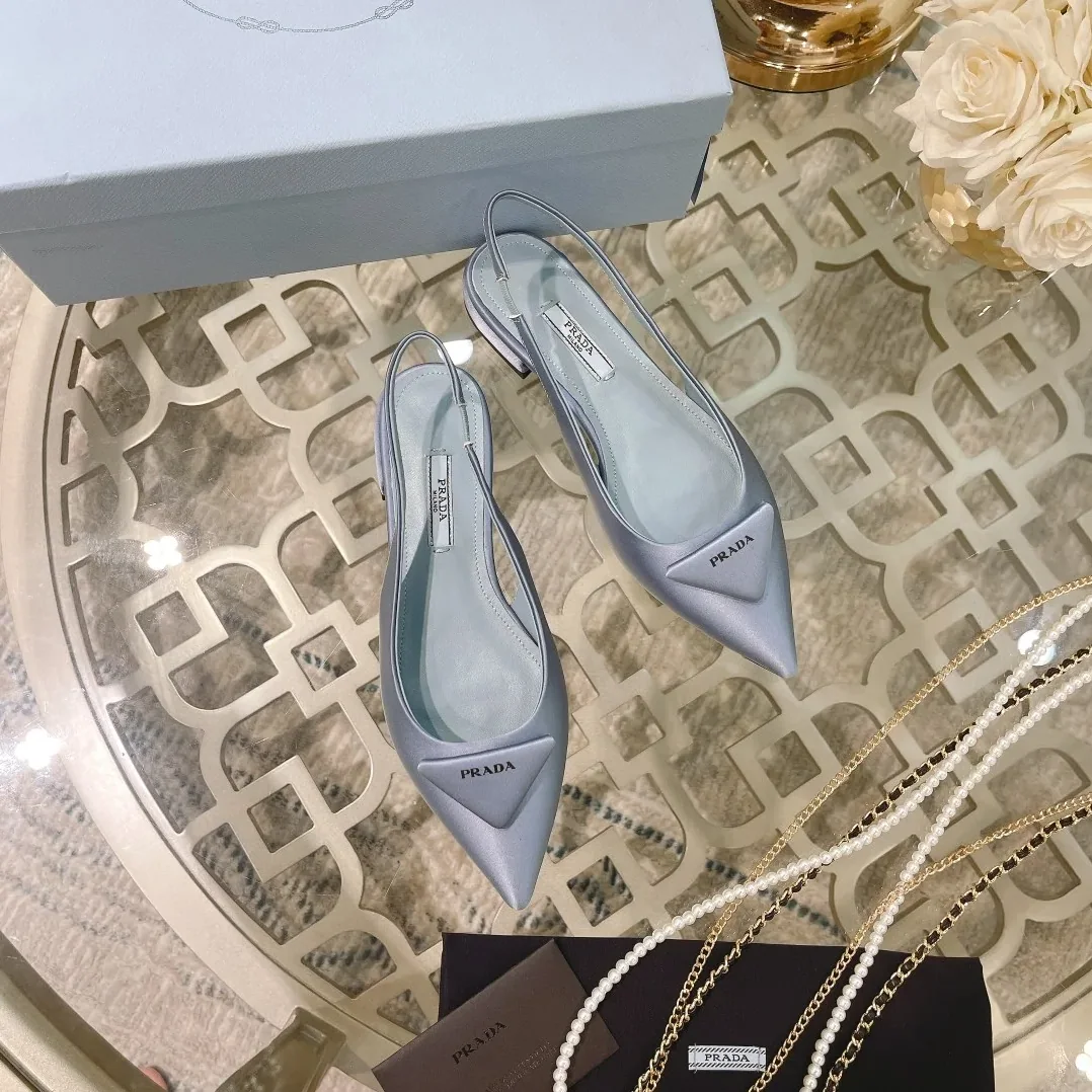Prada Brushed Slingback Pumps Light Blue / Prada Brushed Slingback Pumps Light Blue /