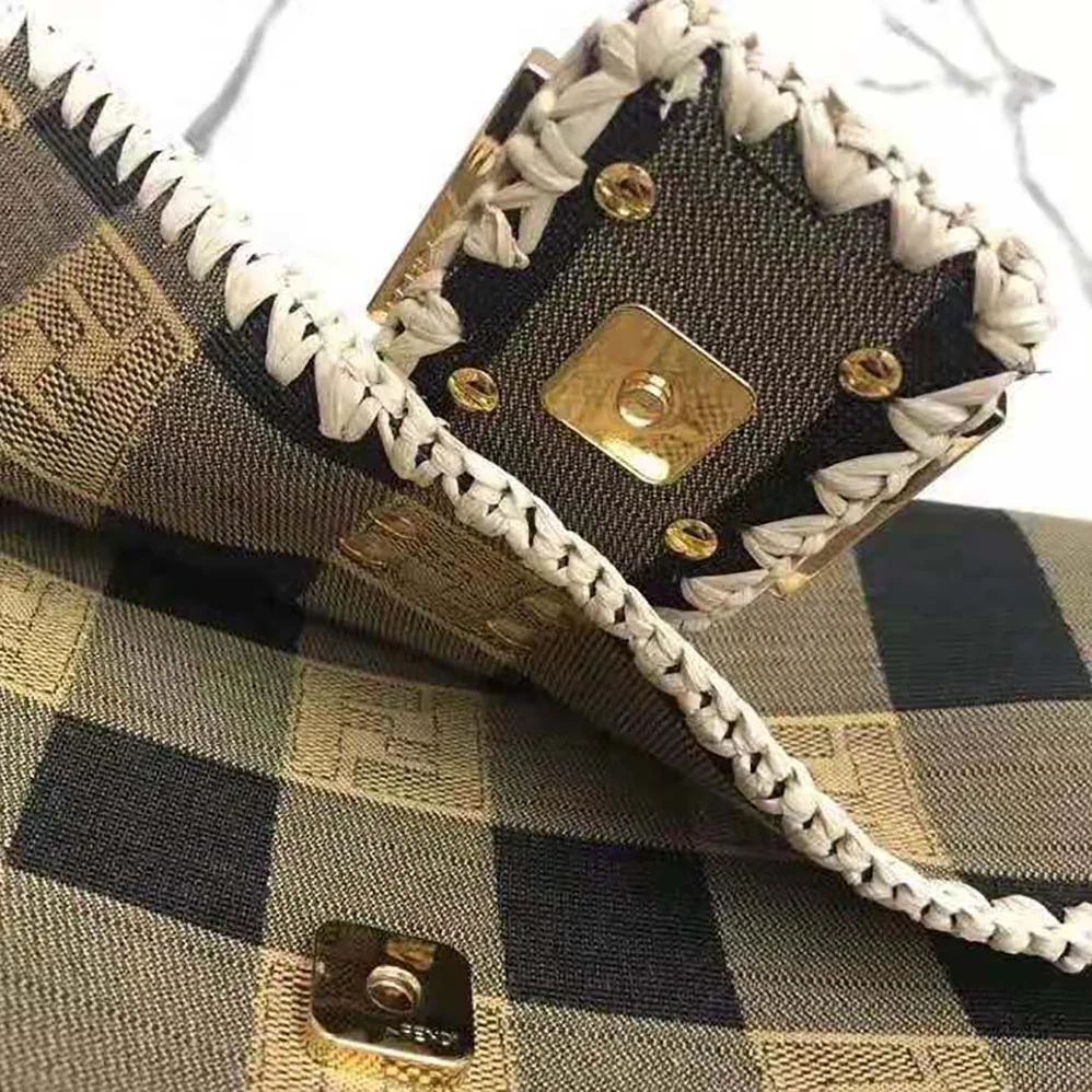 Fendi Baguette Brown Fabric Bag for Women Fendi Baguette Brown Fabric Bag for Women