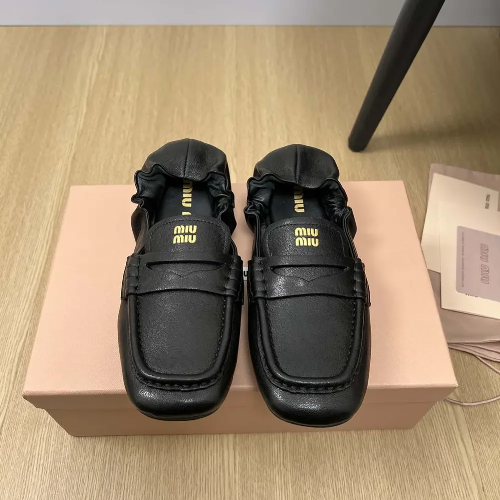 Miu Miu Nappa leather loafers for Women in Black