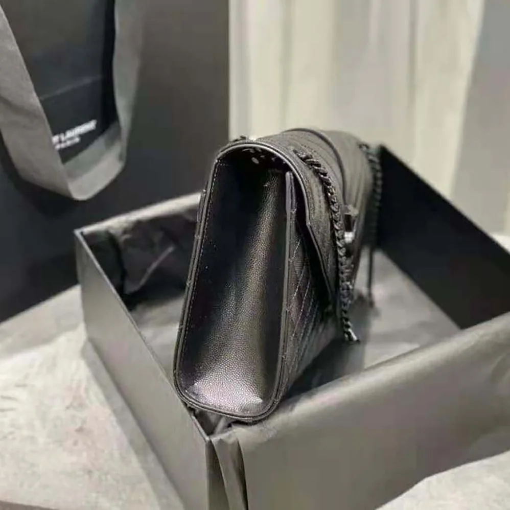 Saint Laurent YSL Envelope Medium Bag in Mix Matelasse Grain DE Poudre Embossed Leather for Women Saint Laurent YSL Envelope Medium Bag in Mix Matelasse Grain DE Poudre Embossed Leather for Women