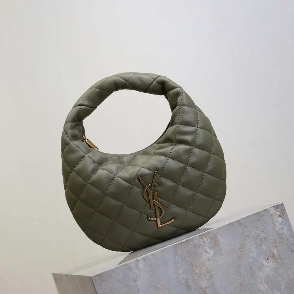Saint Laurent YSL Icarino In Quilted Nappa for Women in Dark Green Saint Laurent YSL Icarino In Quilted Nappa for Women in Dark Green