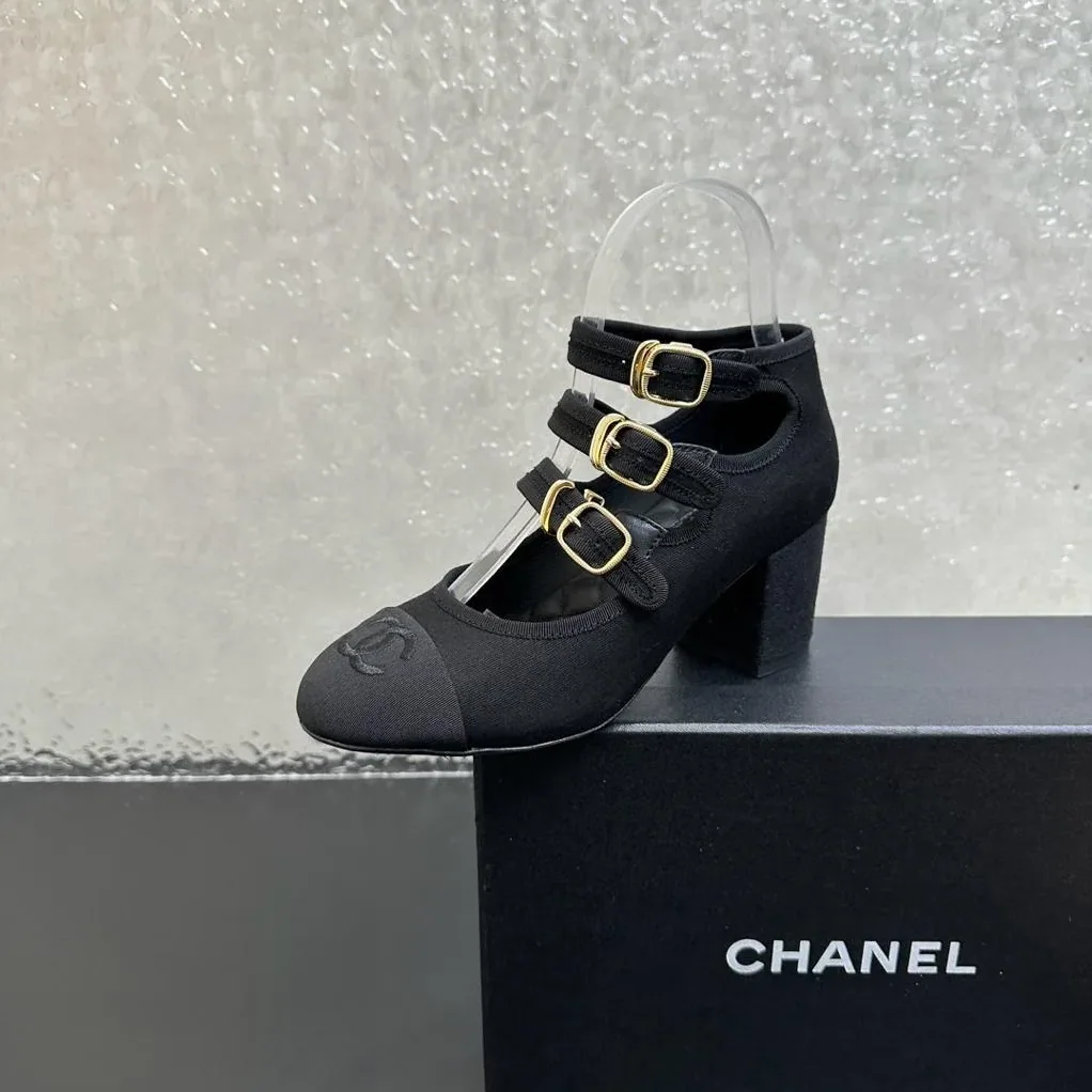Chanel Mary Janes Black