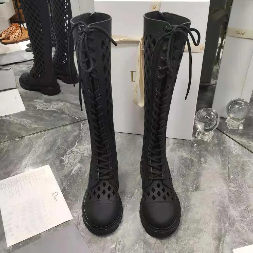 Dior D-Trap Boot Black Matte Calfskin for Women