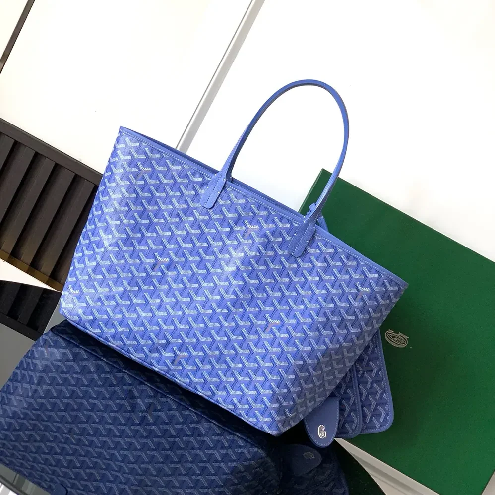 Goyard Saint Louis GM Bag for Women in Blue Goyard Saint Louis GM Bag for Women in Blue
