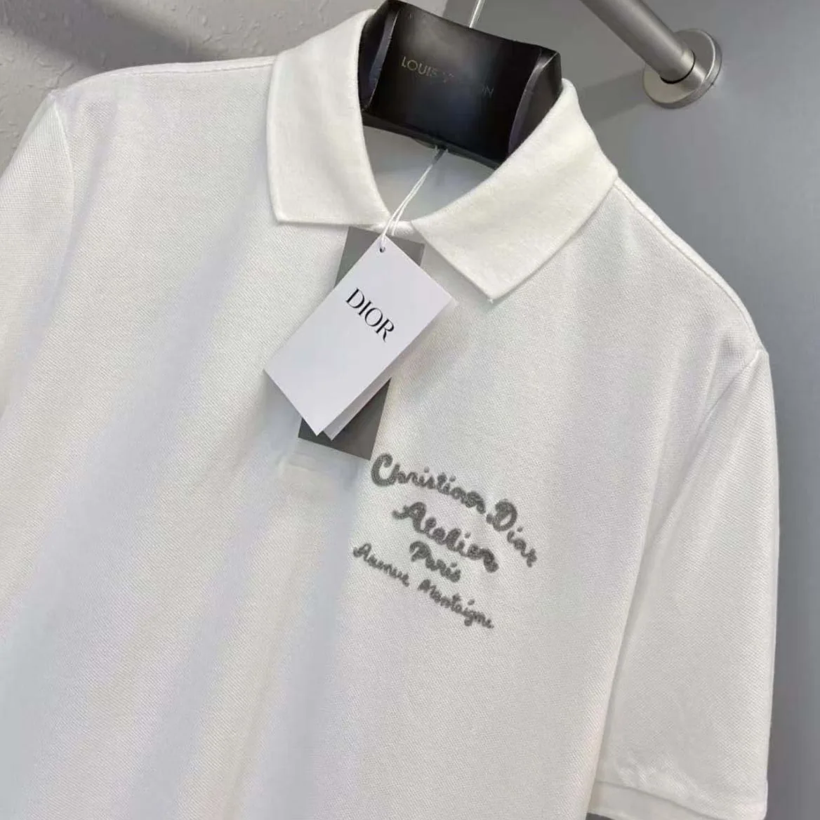Dior Logo-embroidered Cotton Polo shirt for Men in White
