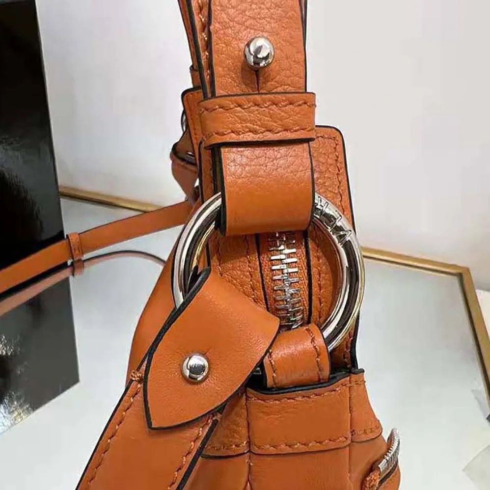 Versace Repeat Small Hobo Bag for Women in Orange Versace Repeat Small Hobo Bag for Women in Orange