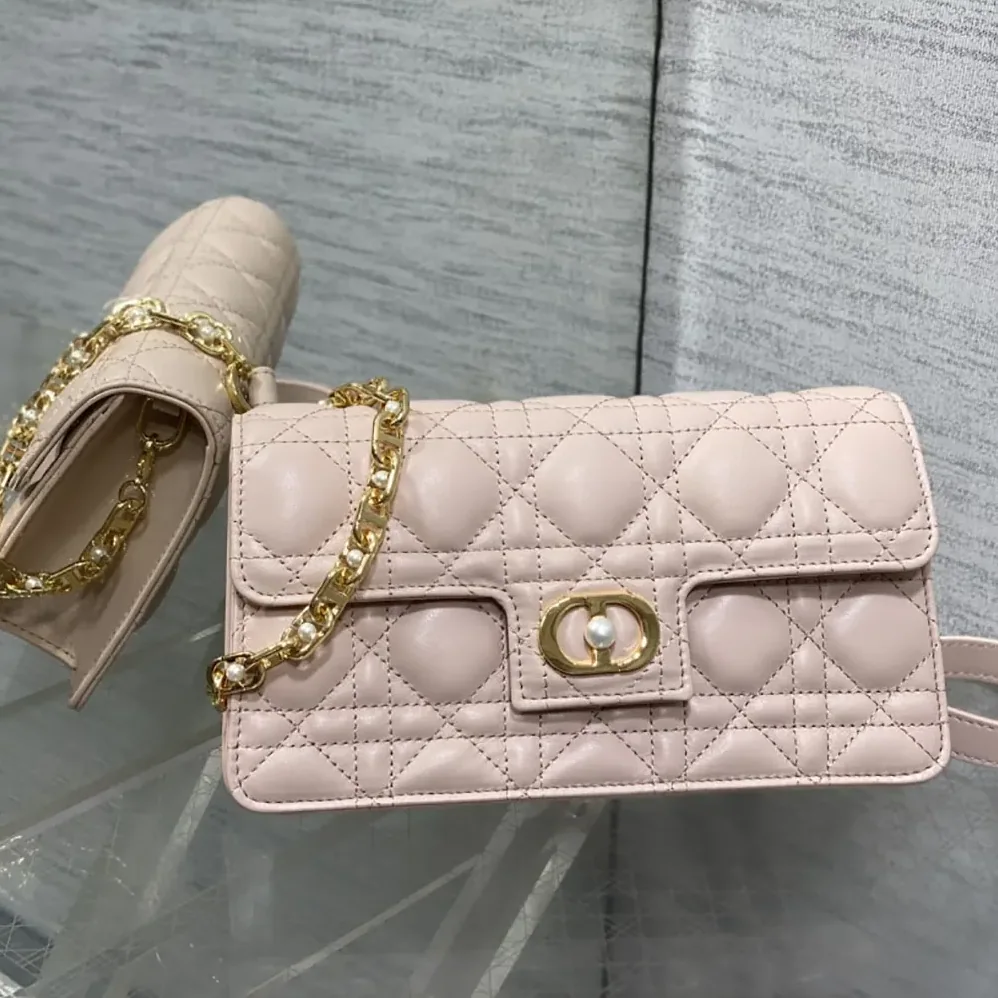 Dior Jolie Mini Bag Powder Pink Cannage Lambskin for Women Dior Jolie Mini Bag Powder Pink Cannage Lambskin for Women