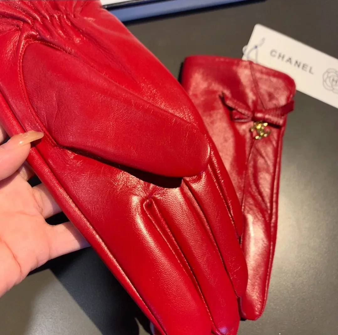 Chanel Gloves In Red Chanel Gloves In Red