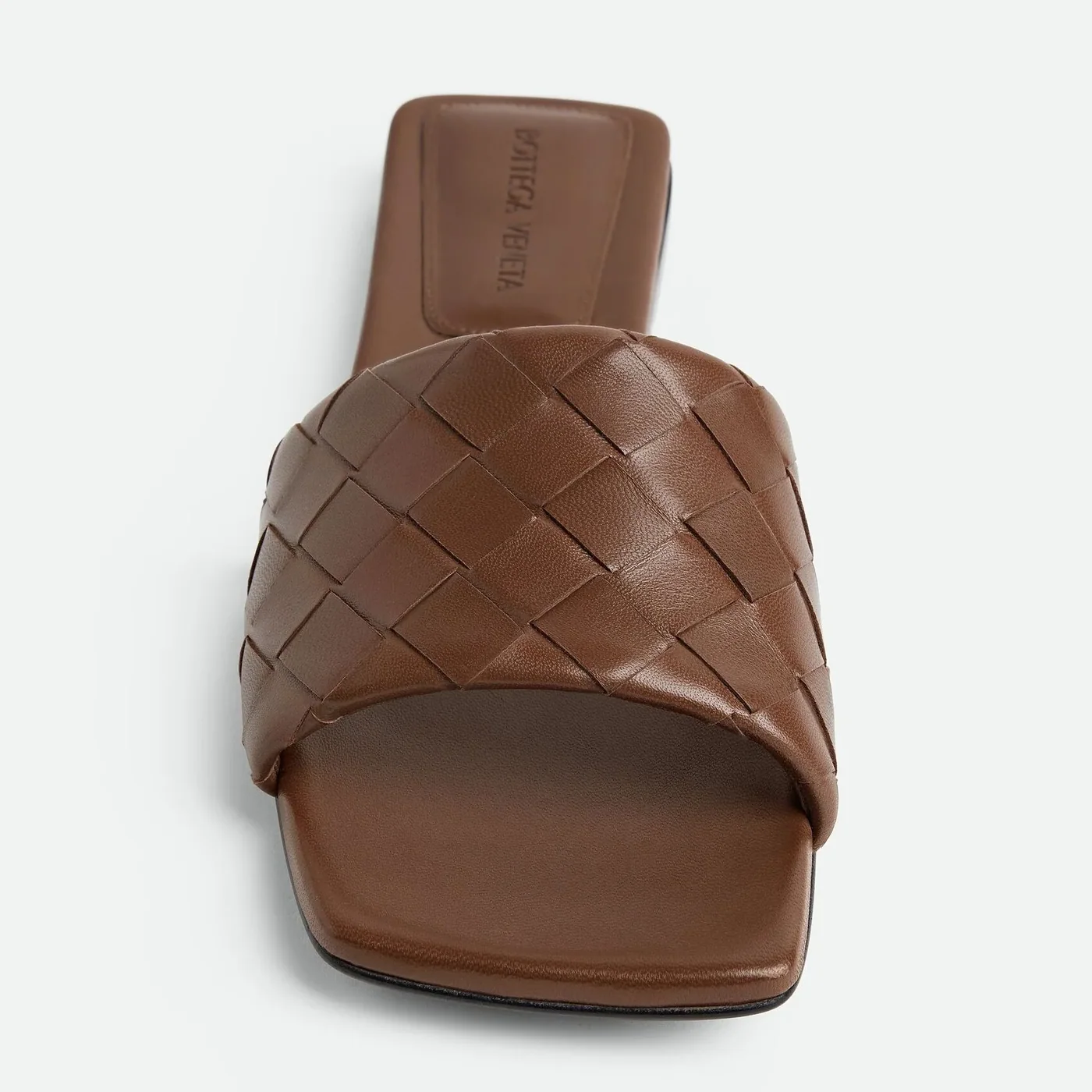 Bottega Veneta Parco Flat Mule Dark Leather Bottega Veneta Parco Flat Mule Dark Leather