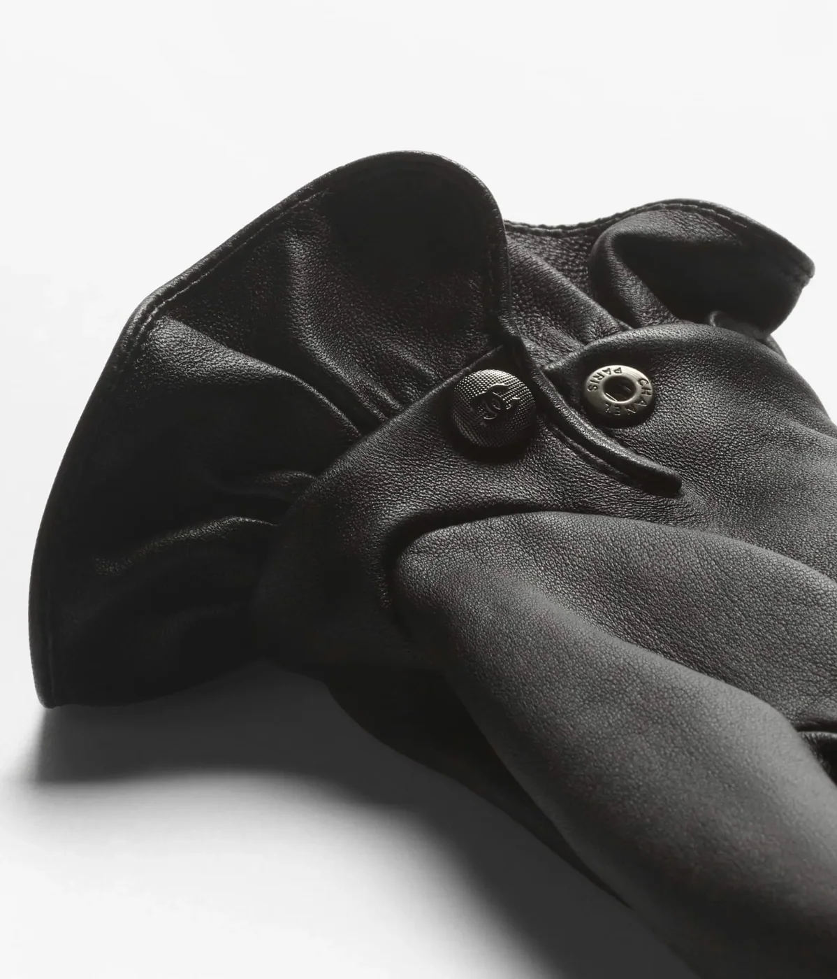 Chanel Gloves Ruffled Cuffs Black AAB417