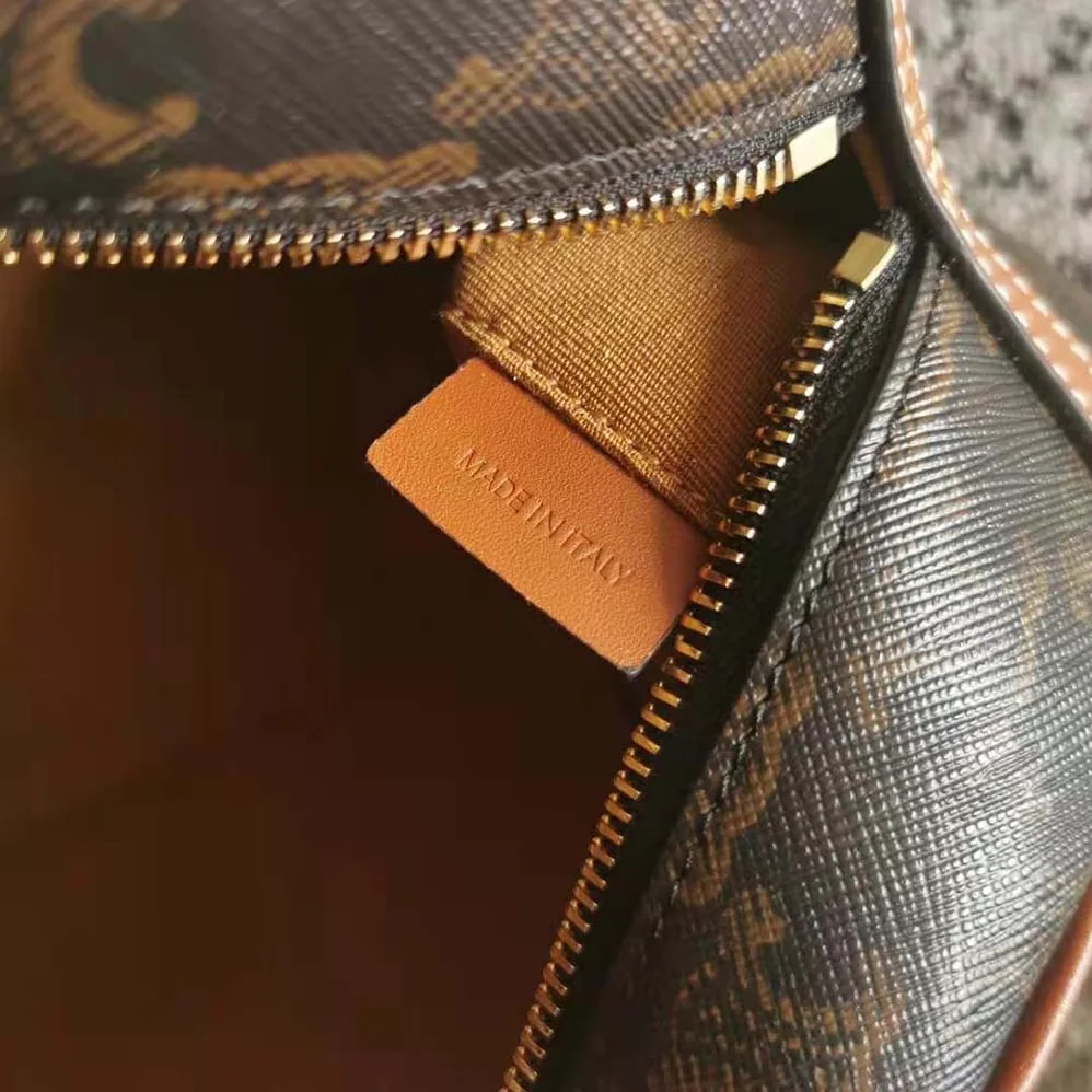 Celine Medium Teckel in Triomphe Canvas and Calfskin for Women