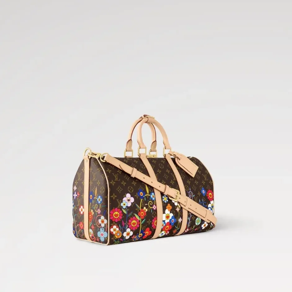 Louis Vuitton LV x TM Keepall Bandouliere 45 Travel Bag / Brown Monogram Canvas Gold Hardware