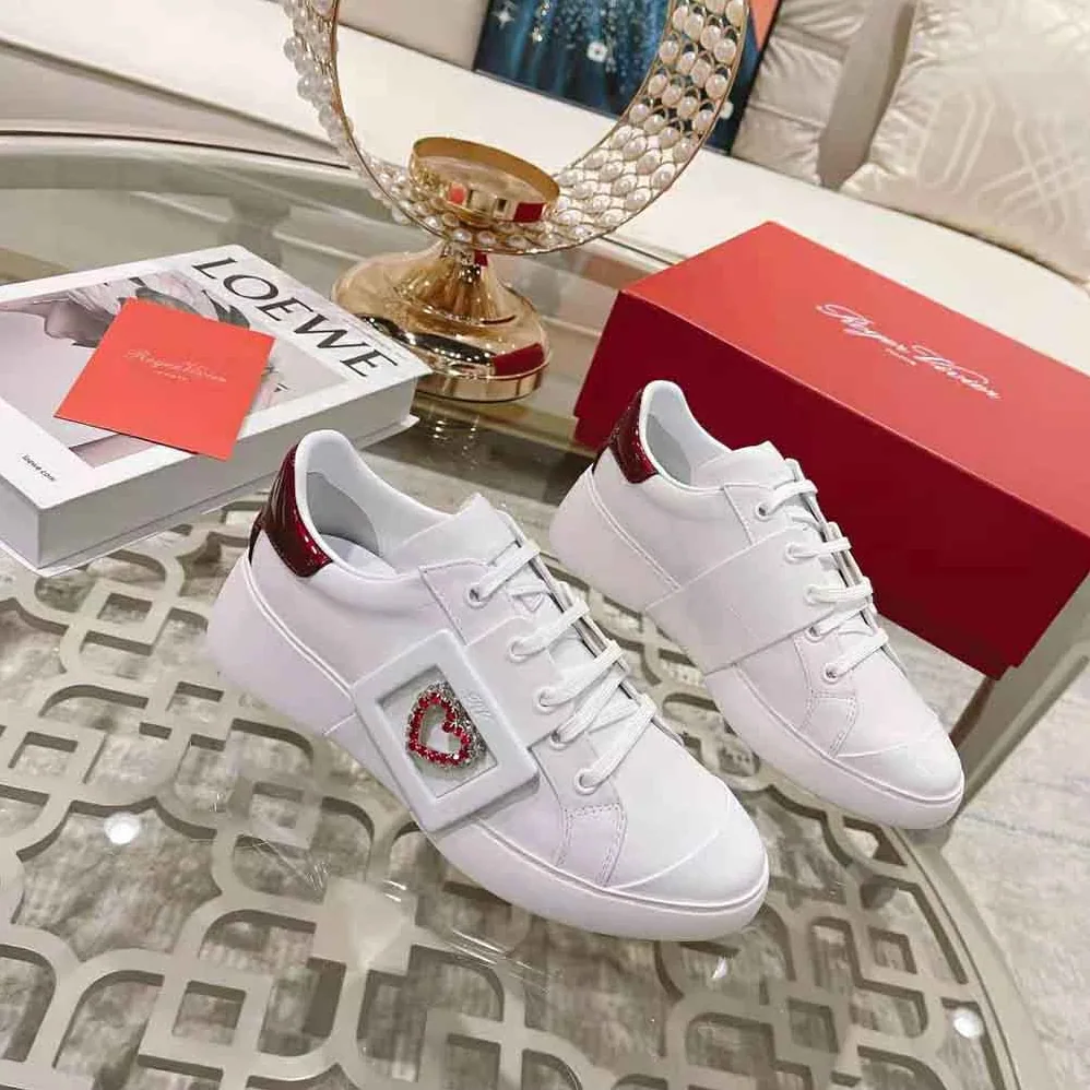 Roger Vivier Viv Skate Love Buckle Sneakers in Patent Leather for Women Roger Vivier Viv Skate Love Buckle Sneakers in Patent Leather for Women