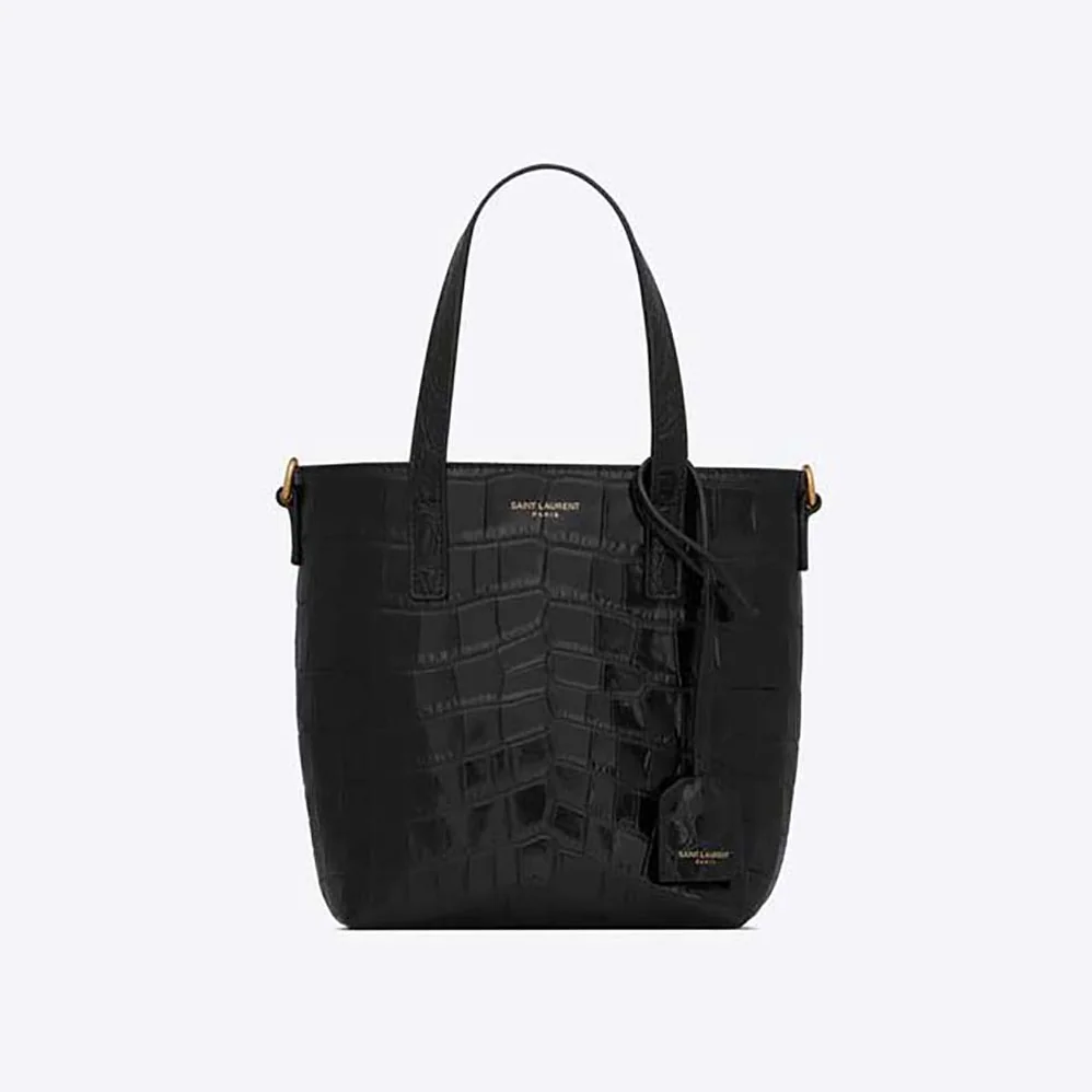 Saint Laurent YSL Saint Laurent Paris Mini Toy Shopping in Crocodile for Women in Embossed Leather Saint Laurent YSL Saint Laurent Paris Mini Toy Shopping in Crocodile for Women in Embossed Leather