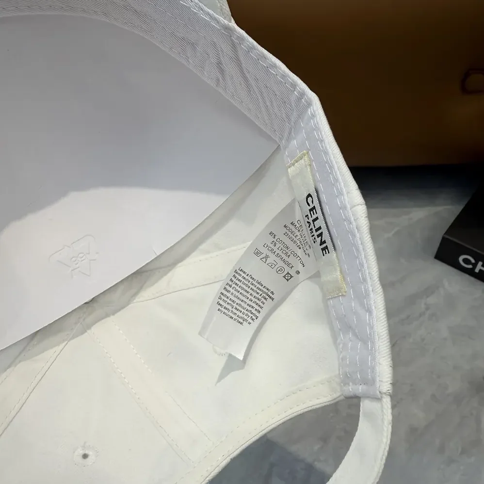 Celine Richelieu Cap In Cotton Twill for Women in White