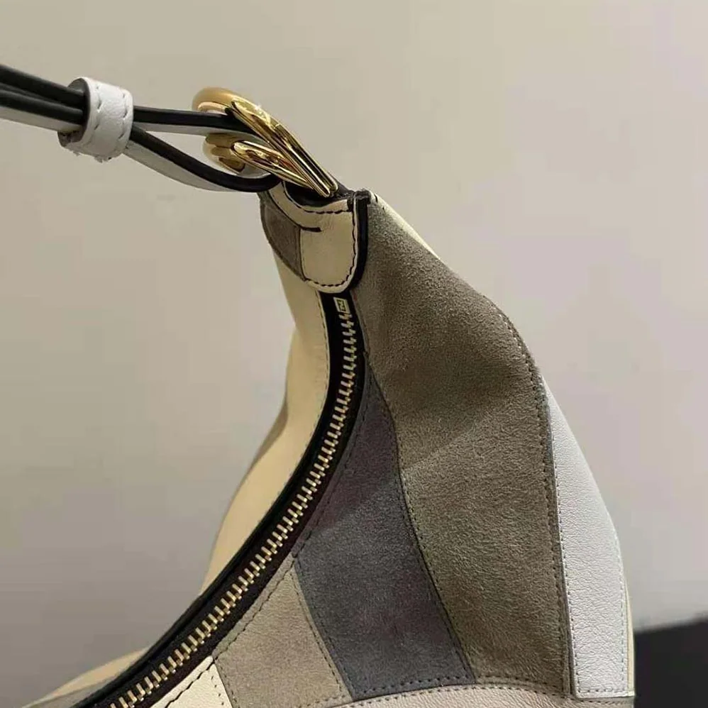 Fendi Fendigraphy Medium Leather Bag with Multicolor Inlay for Women