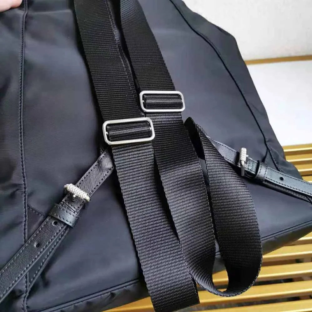 Prada Nylon and Saffiano Leather Backpack for Women in Black Prada Nylon and Saffiano Leather Backpack for Women in Black