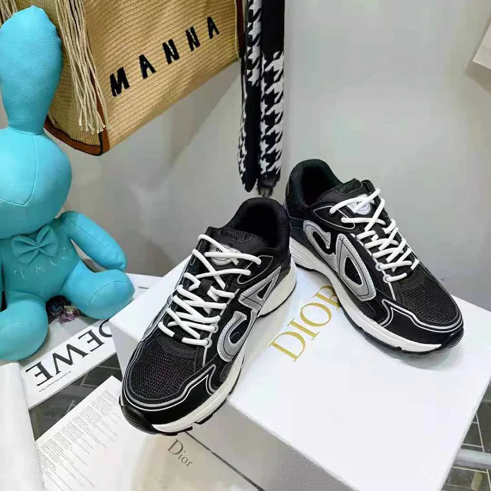 Dior B30 Sneaker Black Mesh and Technical Fabric for Men Dior B30 Sneaker Black Mesh and Technical Fabric for Men