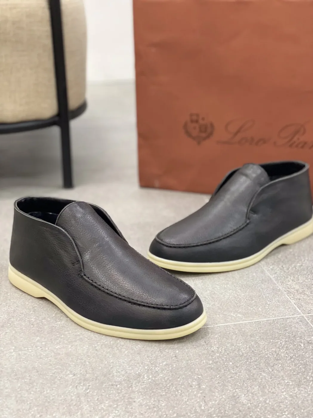 Loro Piana Open Walk Ankle Boots Black Loro Piana Open Walk Ankle Boots Black