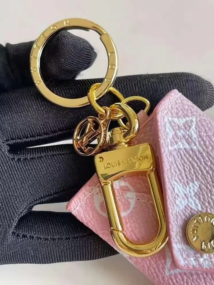 Louis Vuitton Kirigami Pouch Bag Charm And Key Holder Monogram Canvas Pink