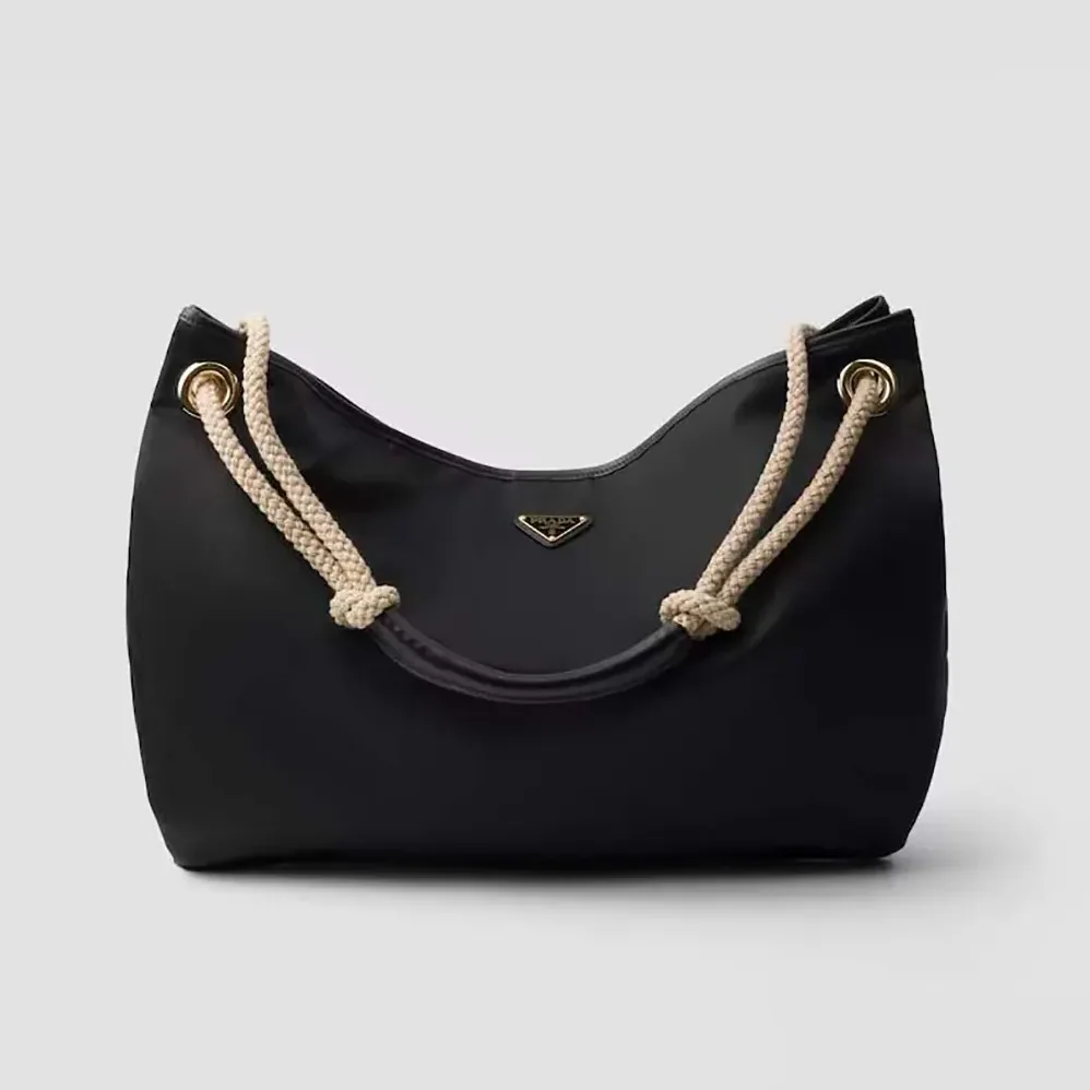 Prada Mariner Large Re-Nylon Shoulder Bag for Women in Black Prada Mariner Large Re-Nylon Shoulder Bag for Women in Black