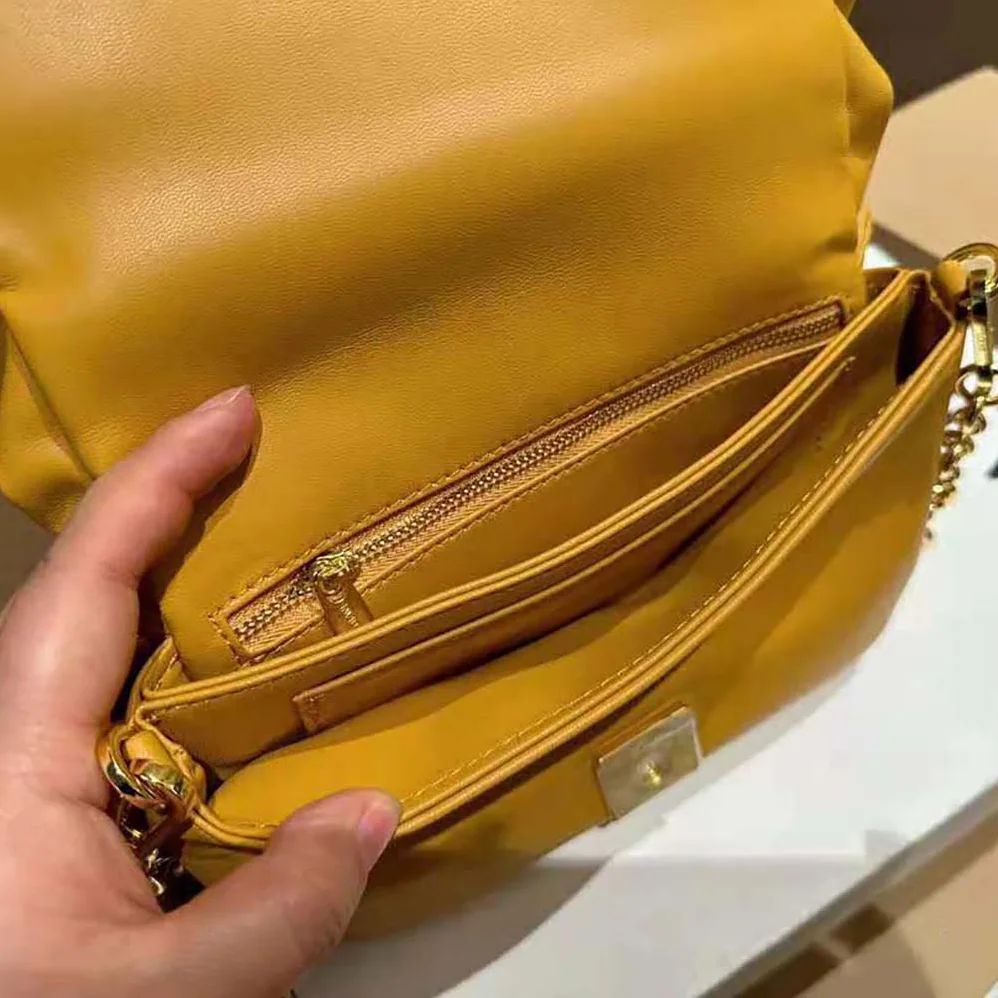 Loewe Puffer Goya Bag in Shiny Nappa Lambskin for Women in Brown