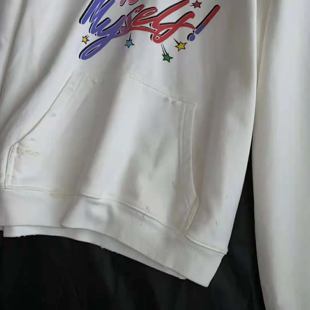 Balenciaga 90/10 Hoodie Wide Fit in White Medium Fleece for Men