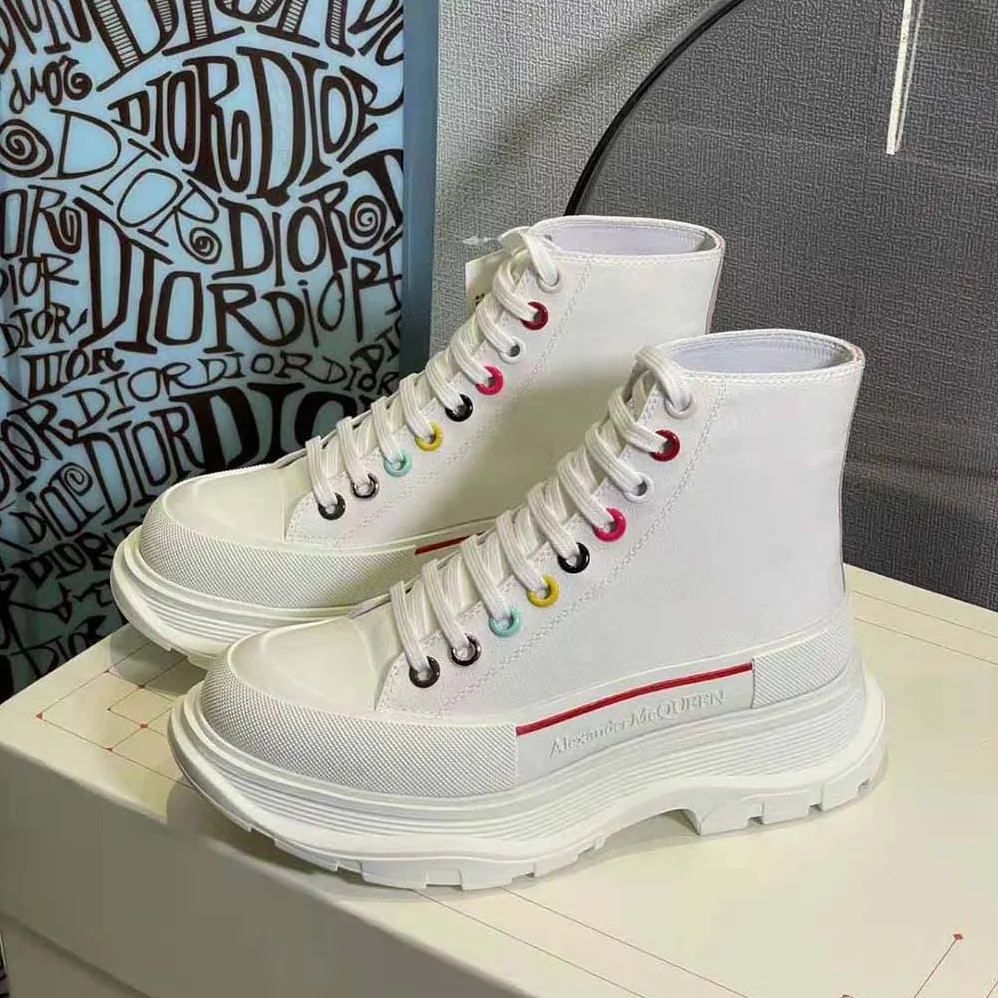 Alexander Mcqueen Tread Slick Boot Featuring Multicolour Eyelet Detailing for Women