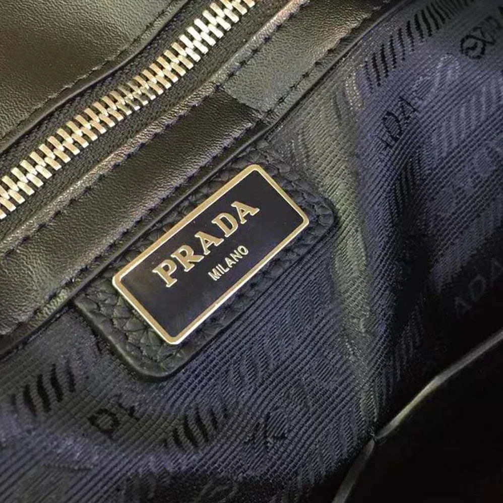 Prada Grained Calf Leather Briefcase Bag in Black for Men Prada Grained Calf Leather Briefcase Bag in Black for Men