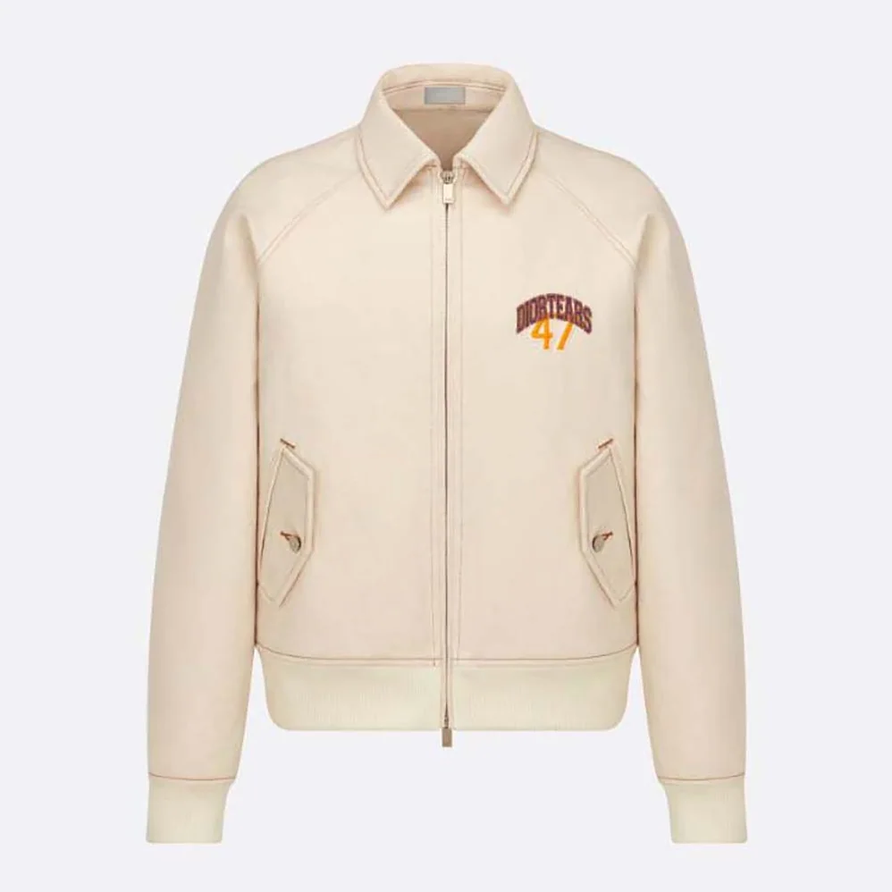 Dior Tears Zipped Blouson White Cotton Twill for Men