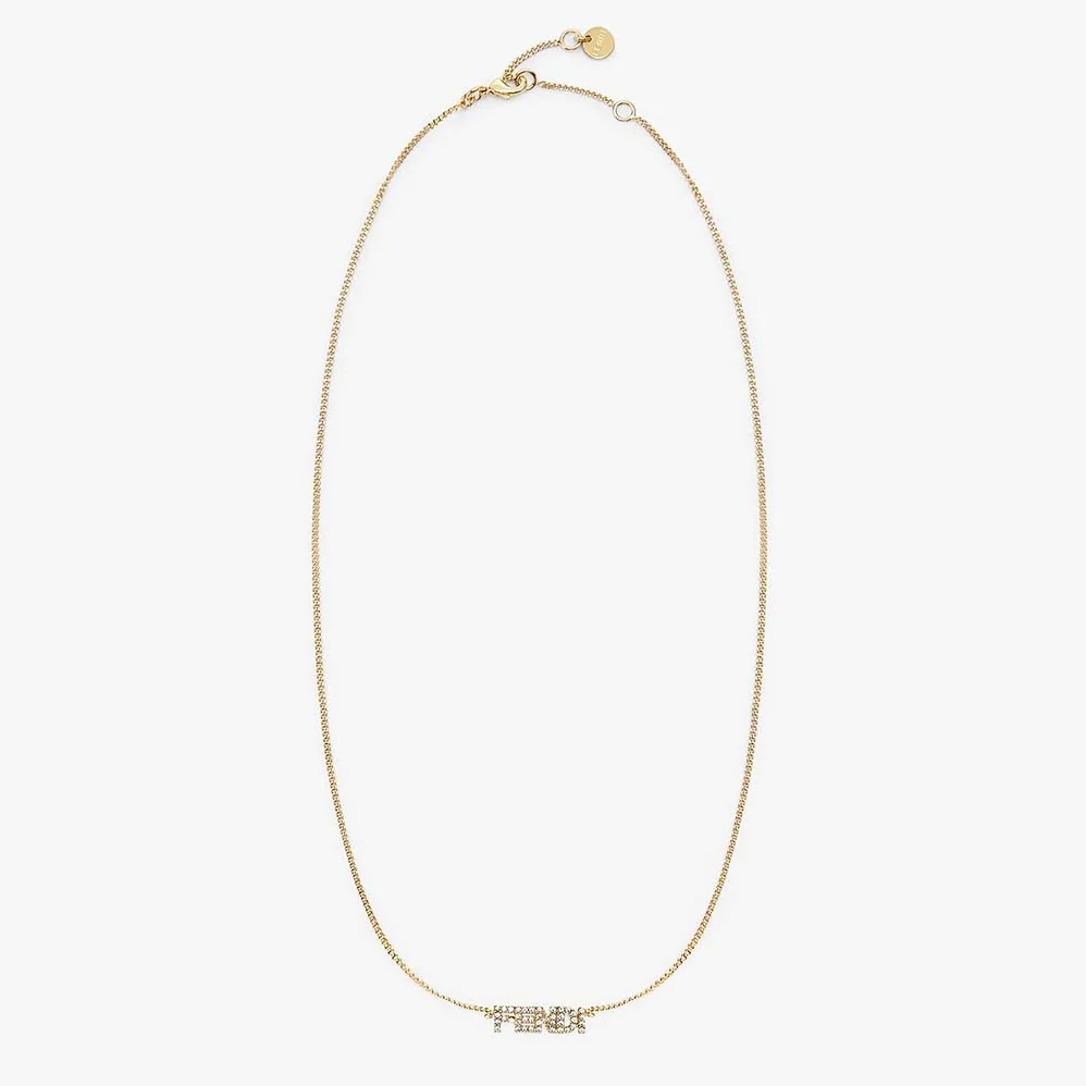 Fendi Signature Gold for Women in colored Nnecklace Clip Closure