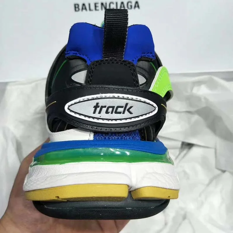 Balenciaga Shoes Track Trainers in Black Mesh and Nylon for Men in Green Balenciaga Shoes Track Trainers in Black Mesh and Nylon for Men in Green