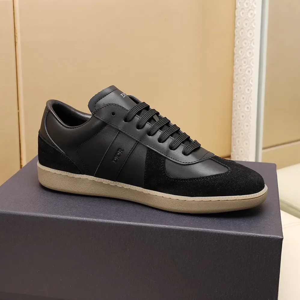 Dior B01 Matchpoint Sneaker Black Smooth Calfskin and Black Suede for Unisex