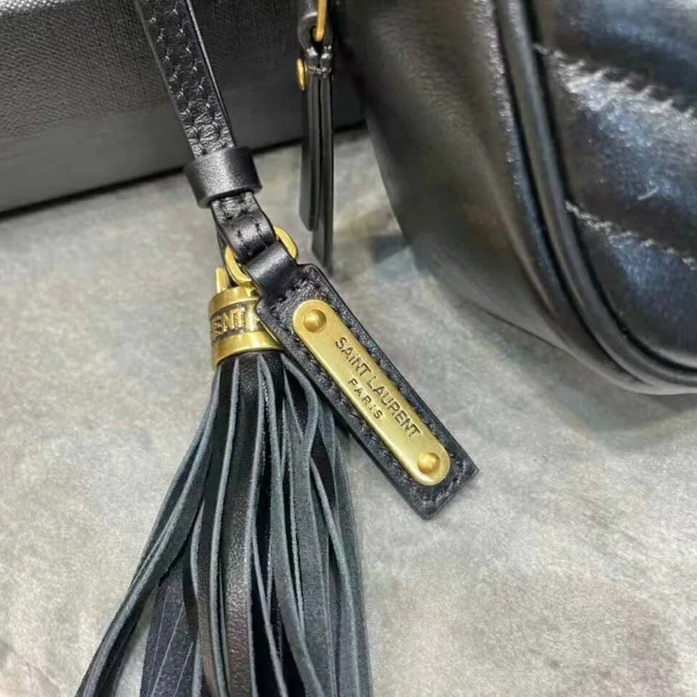 Saint Laurent YSL Lou Belt Bag in Matelasse Leather for Women in Black Saint Laurent YSL Lou Belt Bag in Matelasse Leather for Women in Black