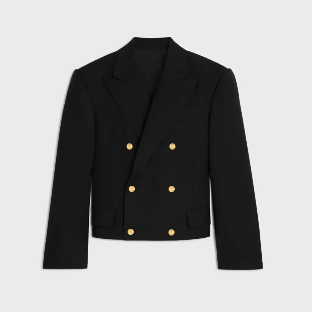 Celine Colonne Blazer in Wool Gabardine for Women