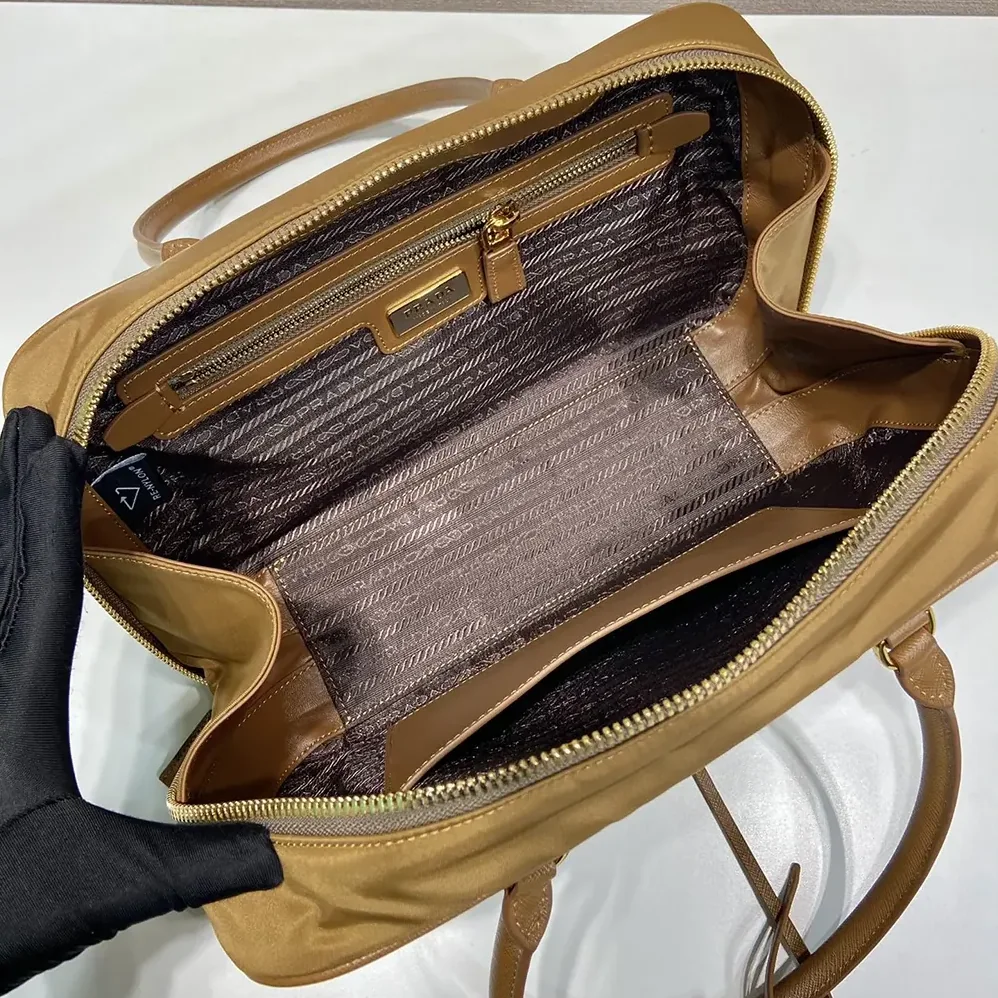 Prada Re-Edition 1978 Medium Re-Nylon and Saffiano Leather Two-handle Bag for Women in Brown