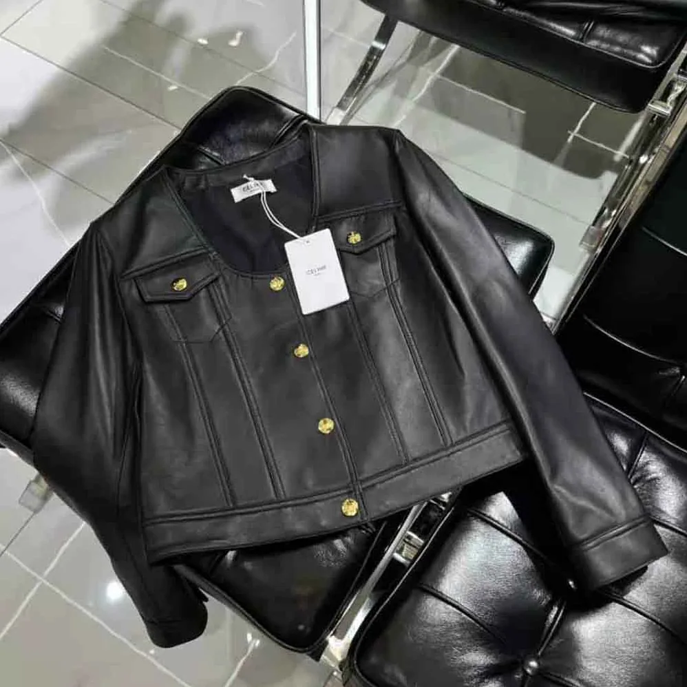 Celine Scoop Neck Trucker Jacket in Soft Lambskin for Women Celine Scoop Neck Trucker Jacket in Soft Lambskin for Women
