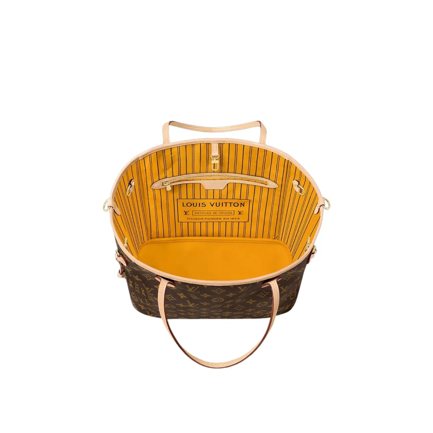 Louis Vuitton Neverfull Bandouliere Inside Out MM Tote Bag Jaune Gold Hardware Louis Vuitton Neverfull Bandouliere Inside Out MM Tote Bag Jaune Gold Hardware
