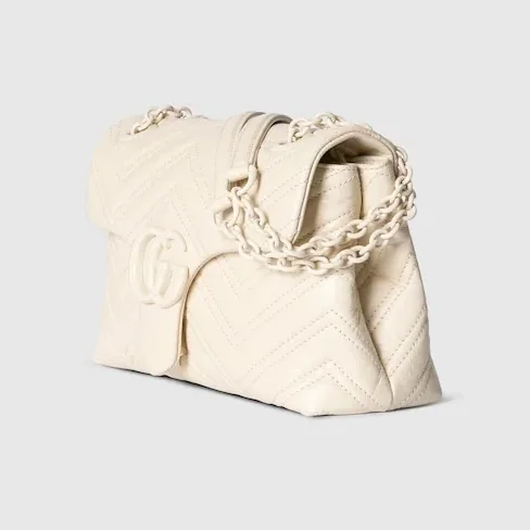 Gucci Marmont Small Shoulder Bag in Ivory Light White Hardware Gucci Marmont Small Shoulder Bag in Ivory Light White Hardware