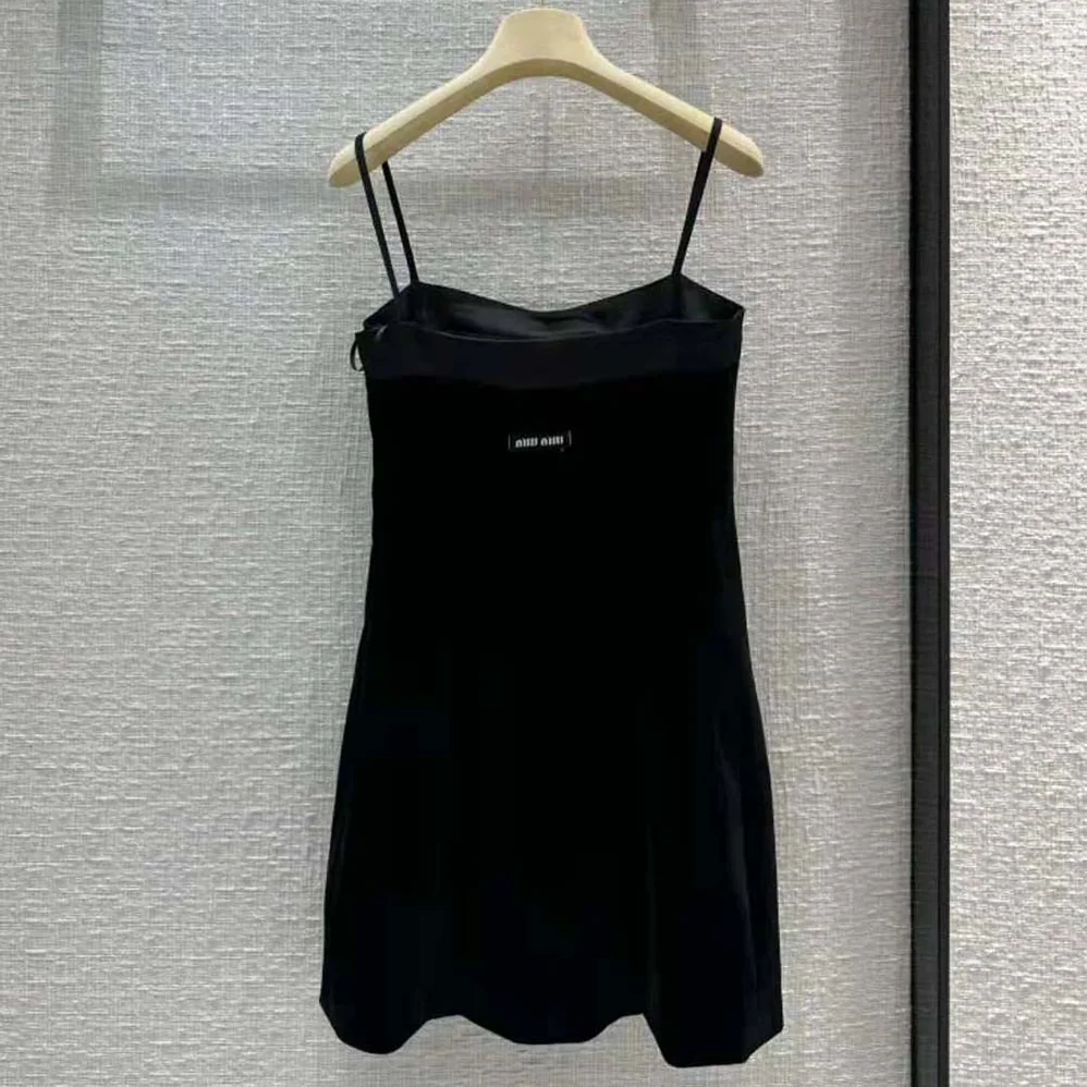 Miu Miu Velvet Short Dress for Women