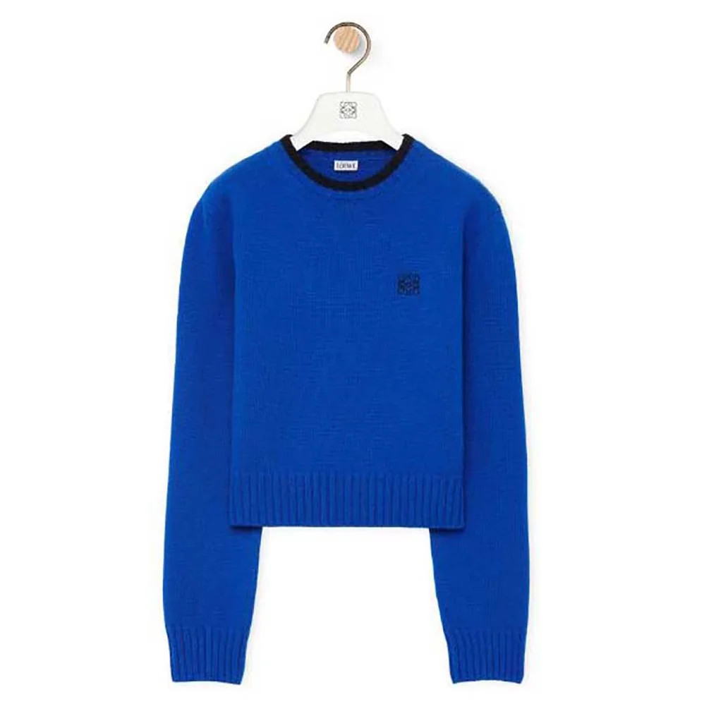 Loewe Sweater in Wool for Women in Blue Loewe Sweater in Wool for Women in Blue