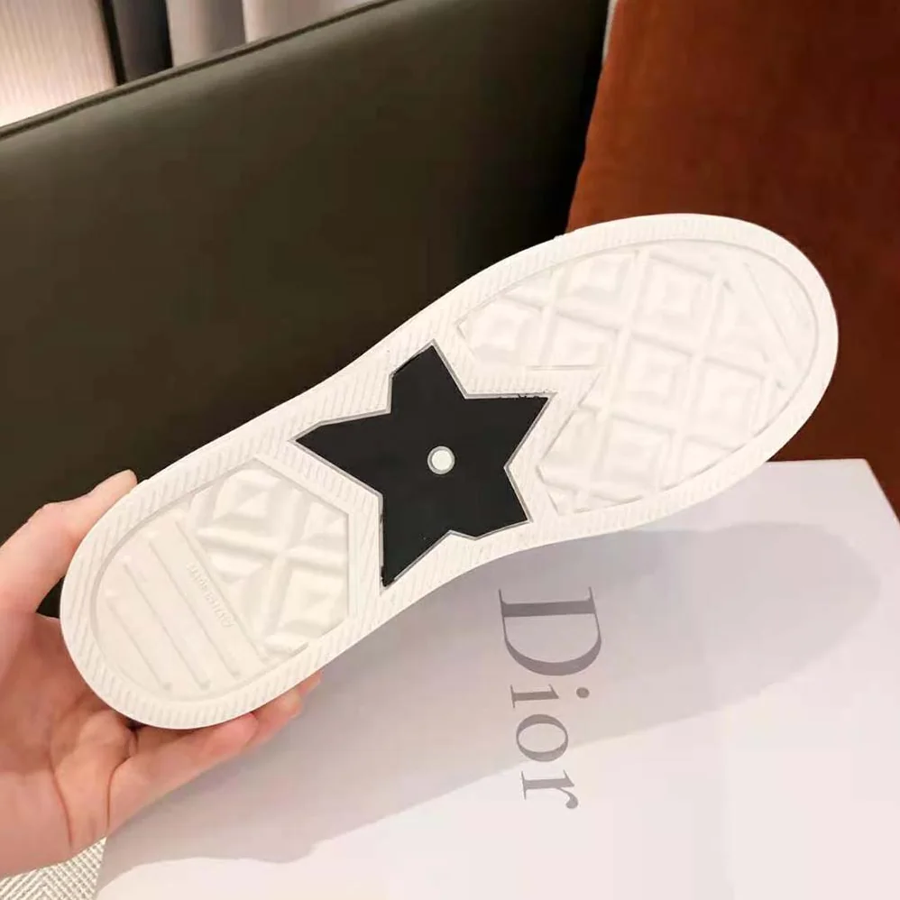 Dior Walk n dior Sneaker Nude Denim with Cannage Embroidery for Women