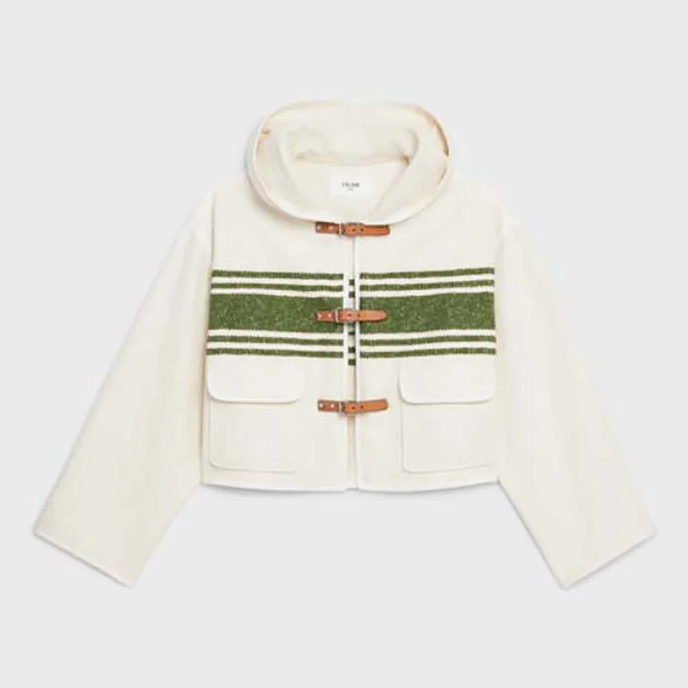 Celine Hooded Cardigan in Striped Tweed for Women Celine Hooded Cardigan in Striped Tweed for Women