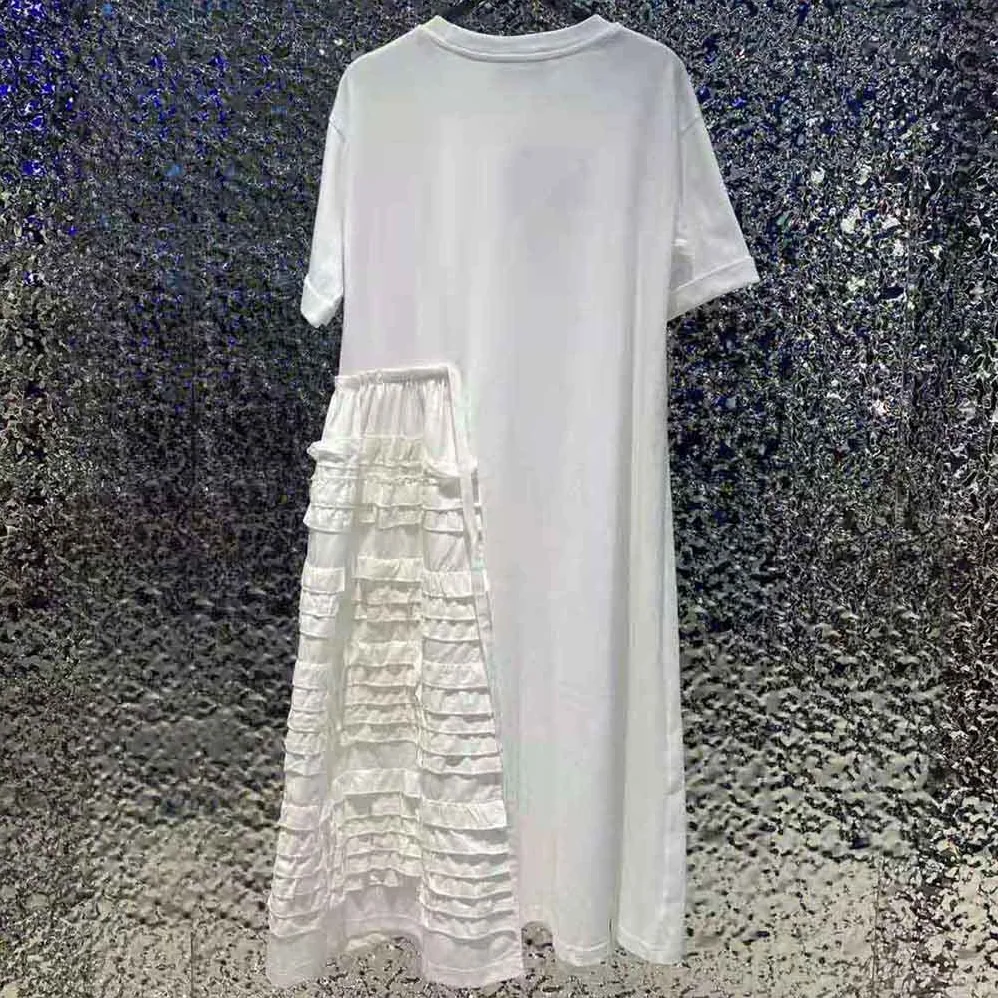 Prada Jersey Dress The Asymmetrical Design for Women in White