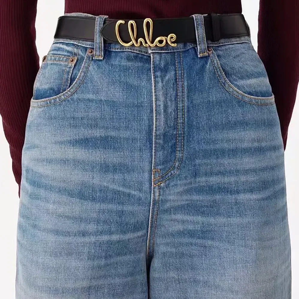 Chloe The Iconic Belt in Calfskin for Women in Black