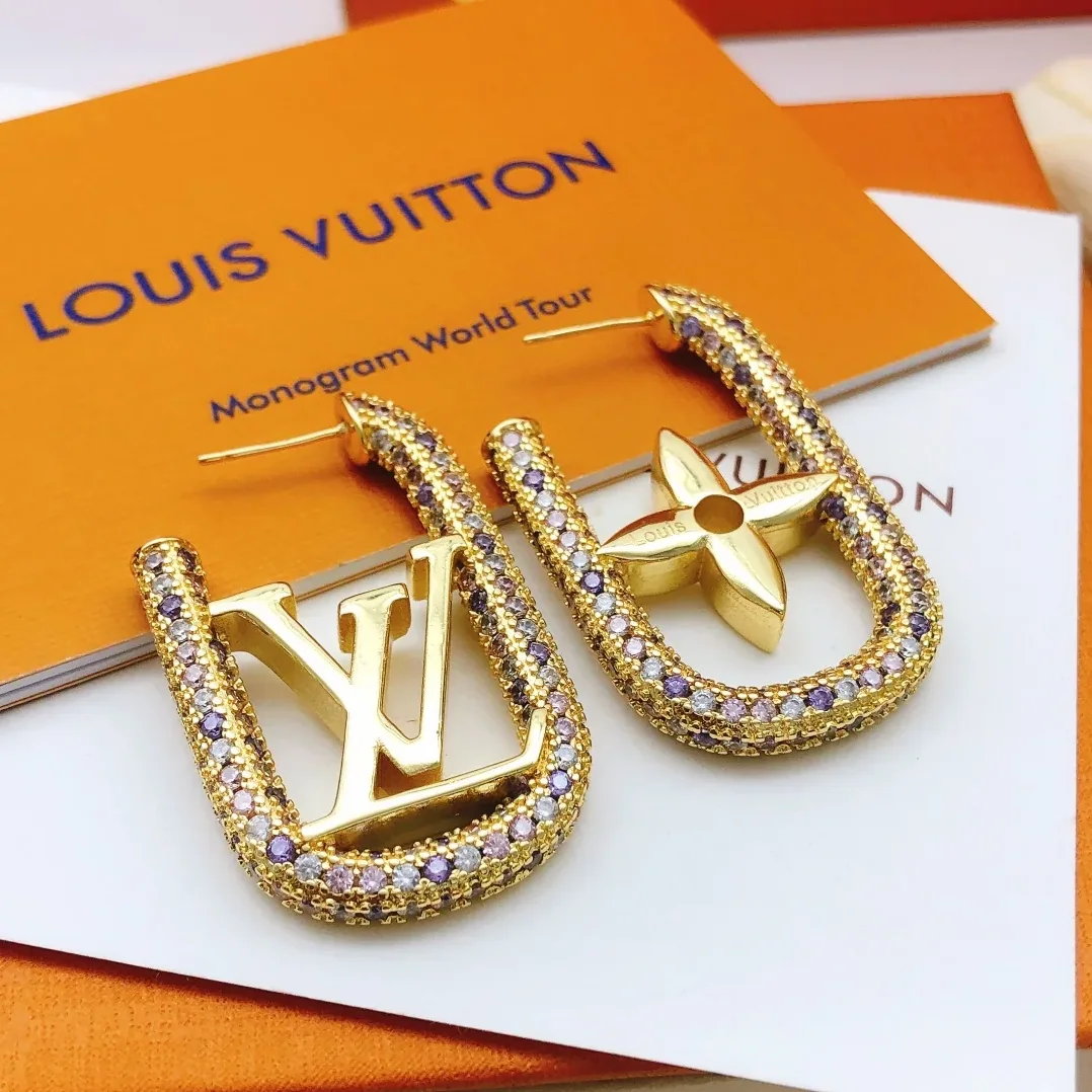 Louis Vuitton Diamond Stud Earrings Gold Louis Vuitton Diamond Stud Earrings Gold