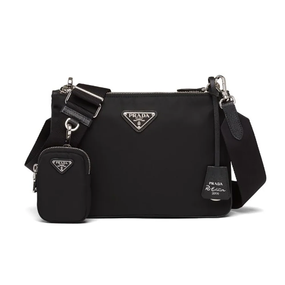 Prada Nylon Re-Edition 2000 Shoulder Bag for Women in Black