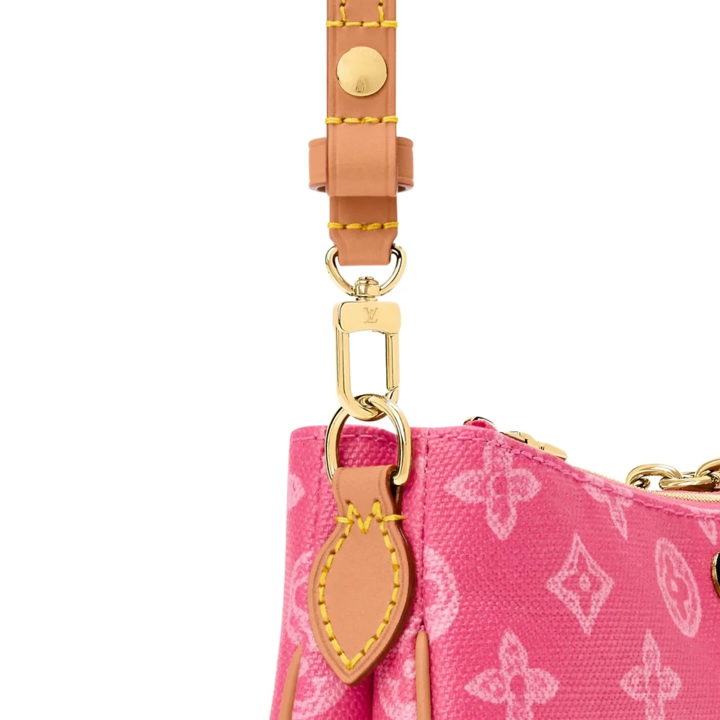 Louis Vuitton Pochette Liv Shoulder Bag / Origine Rose Ruban Monogram Canvas Gold Hardware For Wome