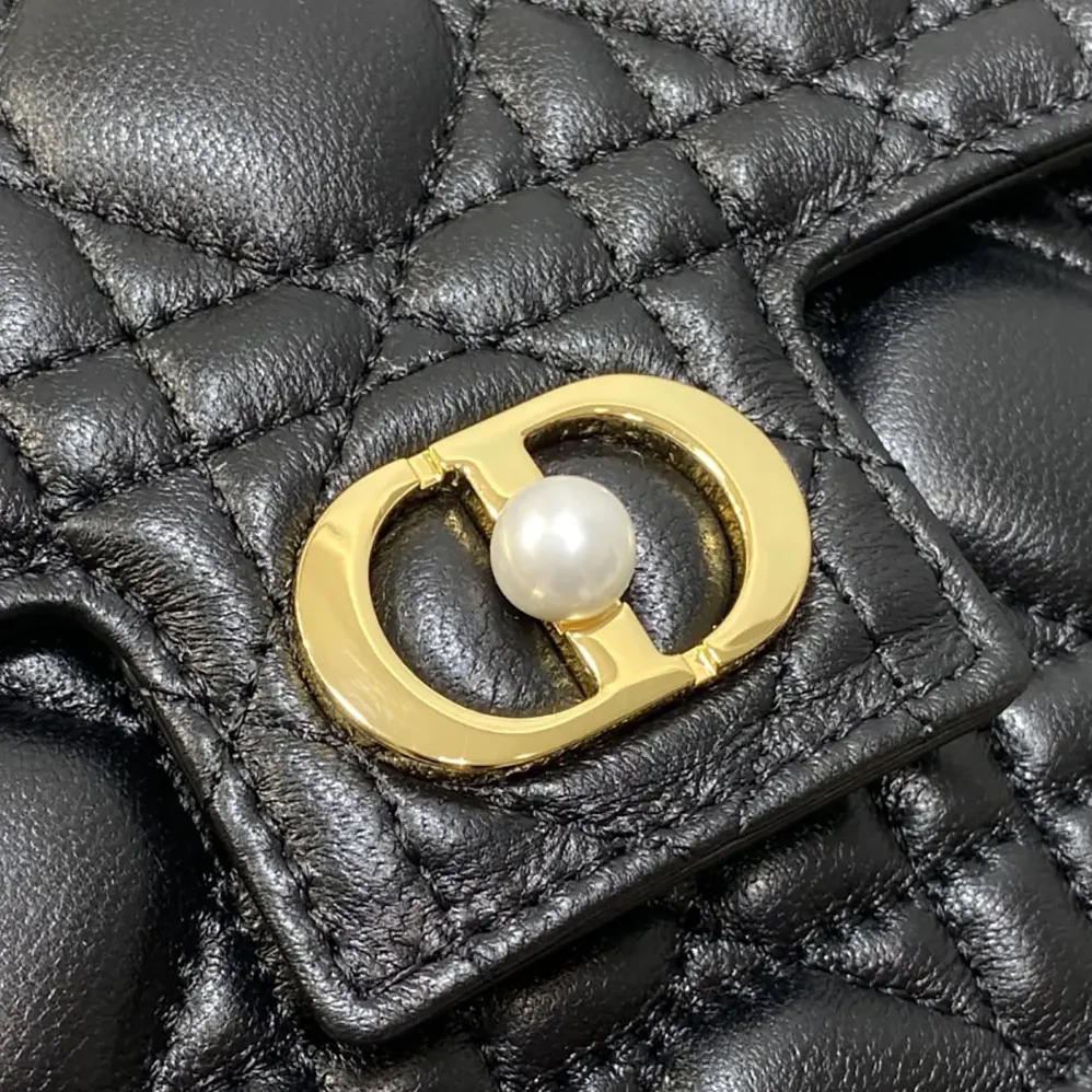 Dior Jolie Mini Bag Black Cannage Lambskin for Women