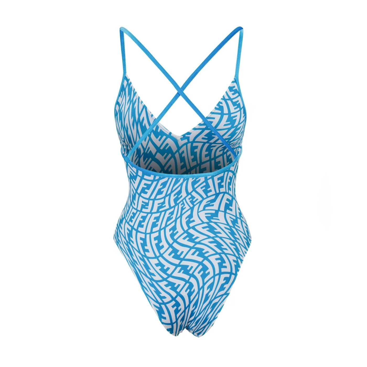 Fendi FF Vertigo V in Neck Swimsuit Blue